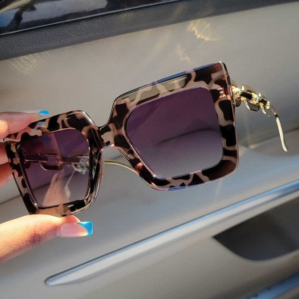 Chain Arm Sunglasses Leopard