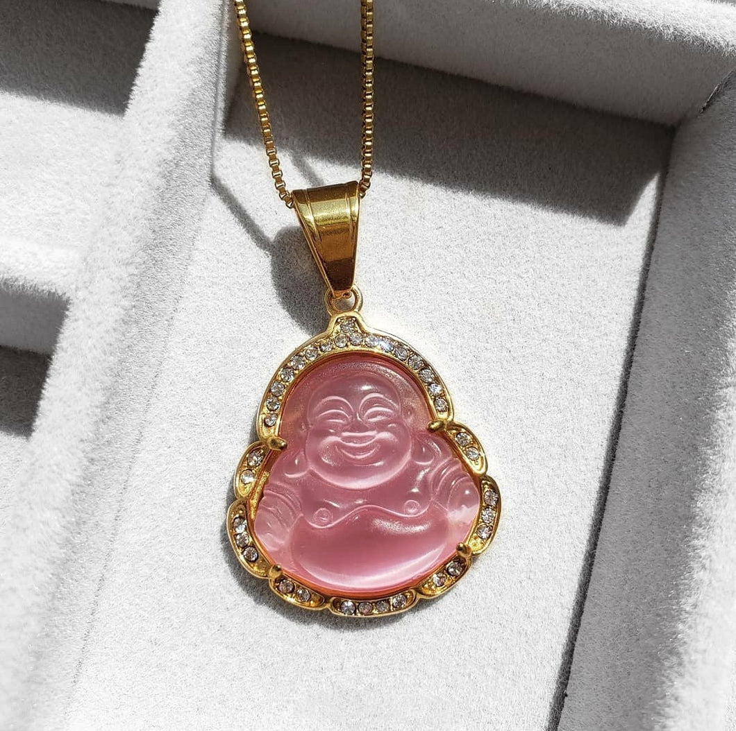 Gold Plated Jade Buddha Necklace - SHOPPRETTYPISTOL