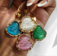 Load image into Gallery viewer, Gold Plated Jade Buddha Necklace - SHOPPRETTYPISTOL