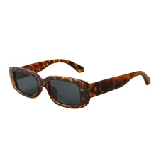 Load image into Gallery viewer, Retro Rectangle Sunglasses - 90&#39;s Sunglasses - Square Sunglasses - Leopard Print Rectangle Sunglasses - SHOPPRETTYPISTOL