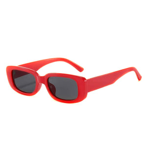 Retro Rectangle Sunglasses - Red Sunglasses - SHOPPRETTYPISTOL