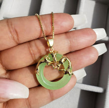 Load image into Gallery viewer, Jade Dragon Peace Buckle Necklace - SHOPPRETTYPISTOL