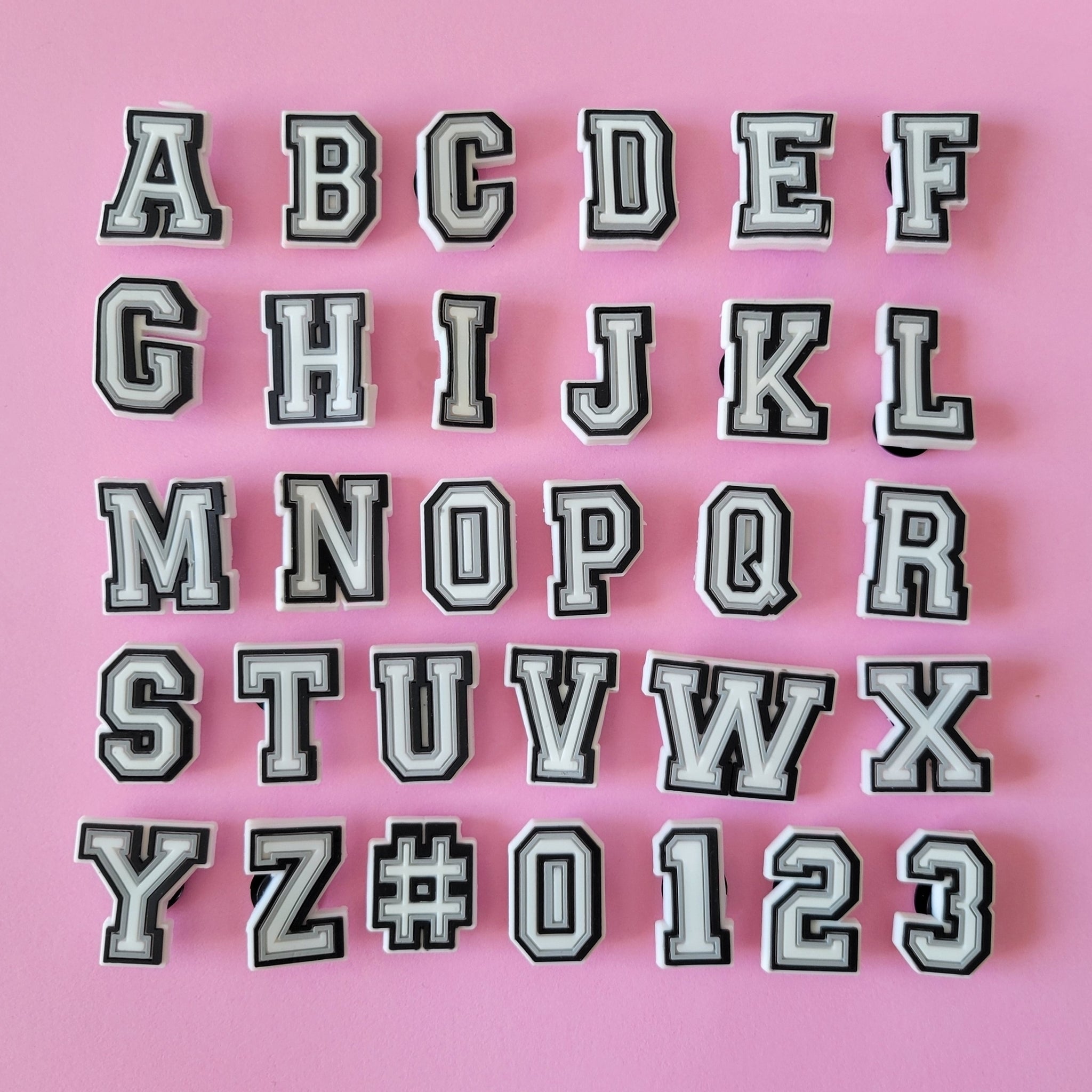 Alphabet & Numbers Croc Charms