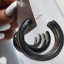 Load image into Gallery viewer, Acrylic Hoop Earrings