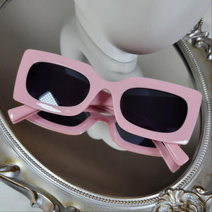 Trending pink square sunglasses