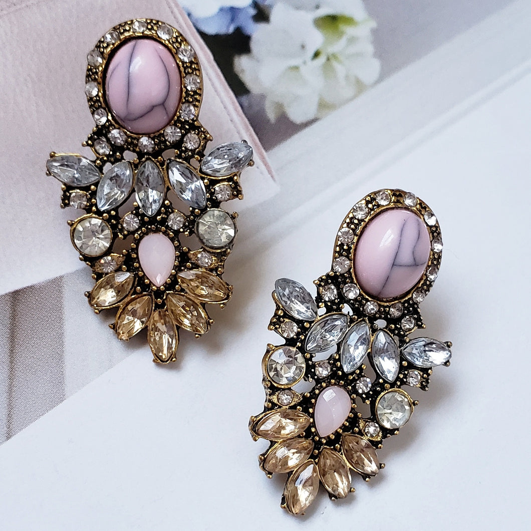 Crystal Floral Earrings - SHOPPRETTYPISTOL