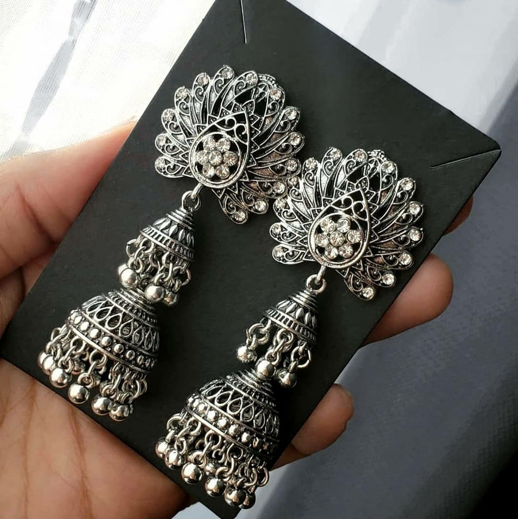 Layered Glam Jhumki Earrings - SHOPPRETTYPISTOL