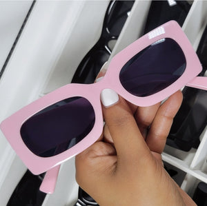 Trending pink square sunglasses